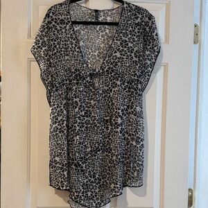 BECCA Monochrome Geometric Swim Coverup